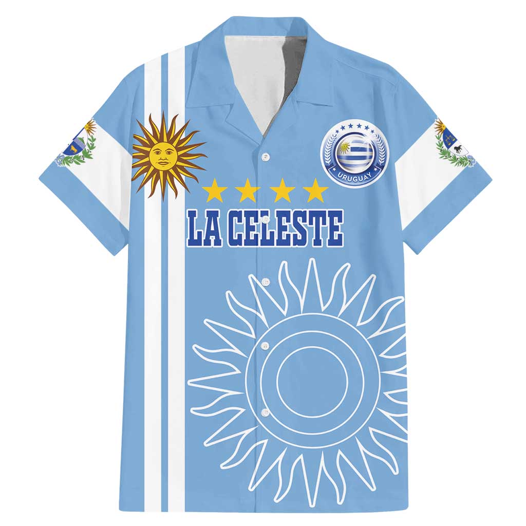 Custom Uruguay Football Family Matching Mermaid Dress and Hawaiian Shirt Sun of May The Sky Blue - Wonder Print Shop