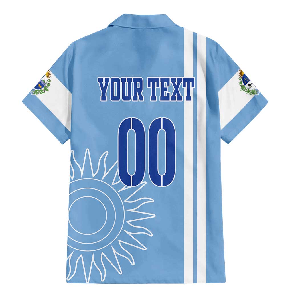 Custom Uruguay Football Family Matching Mermaid Dress and Hawaiian Shirt Sun of May The Sky Blue - Wonder Print Shop