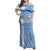 Custom Uruguay Football Family Matching Off Shoulder Maxi Dress and Hawaiian Shirt Sun of May The Sky Blue - Wonder Print Shop
