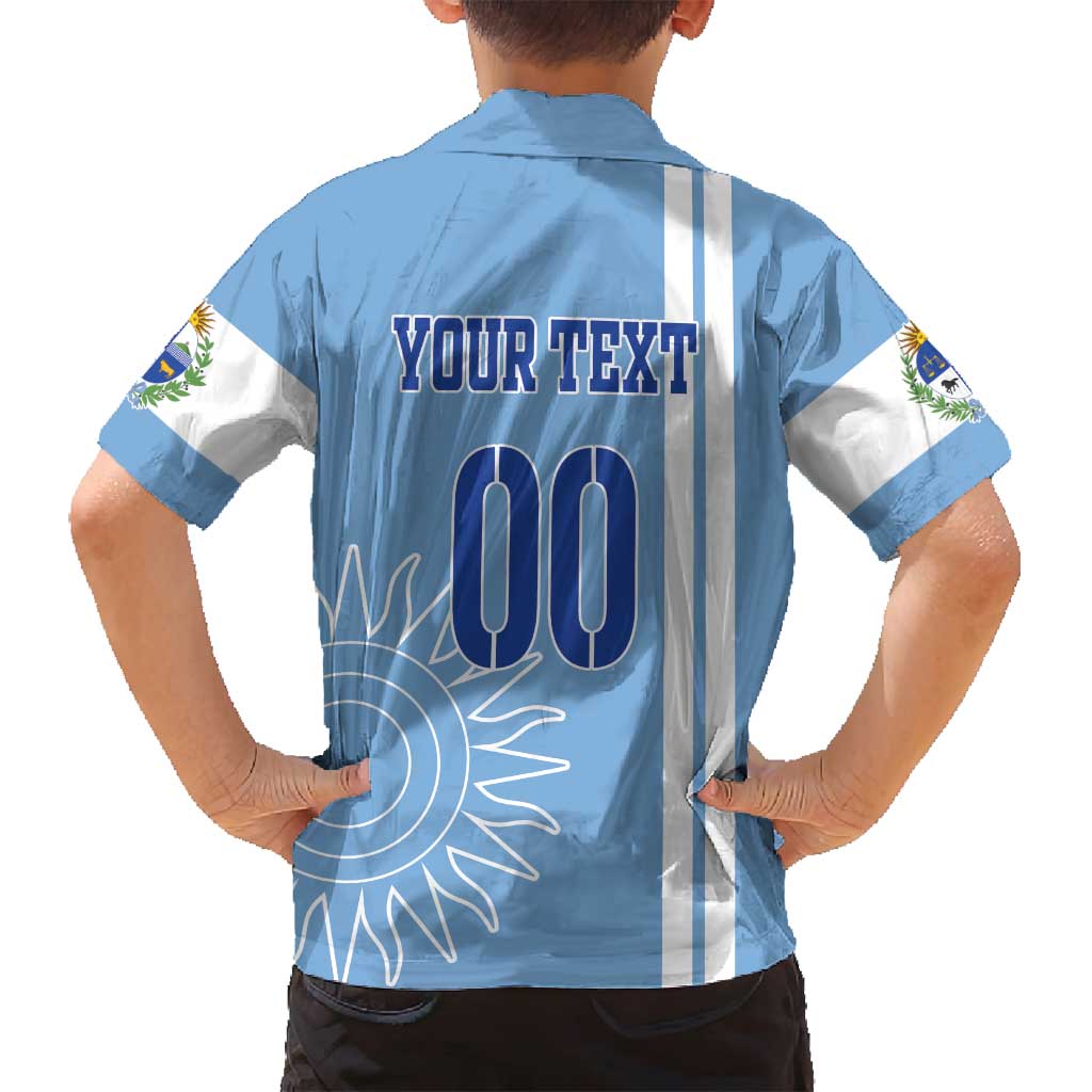 Custom Uruguay Football Family Matching Summer Maxi Dress and Hawaiian Shirt Sun of May The Sky Blue - Wonder Print Shop