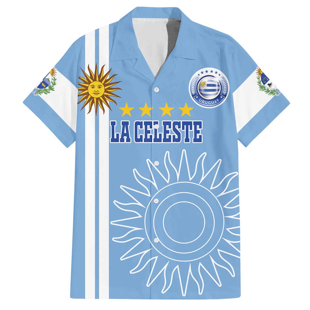 Custom Uruguay Football Family Matching Tank Maxi Dress and Hawaiian Shirt Sun of May The Sky Blue - Wonder Print Shop