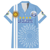 Custom Uruguay Football Family Matching Tank Maxi Dress and Hawaiian Shirt Sun of May The Sky Blue - Wonder Print Shop