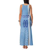 Custom Uruguay Football Family Matching Tank Maxi Dress and Hawaiian Shirt Sun of May The Sky Blue - Wonder Print Shop