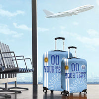 Custom Uruguay Football Luggage Cover Sun of May The Sky Blue - Wonder Print Shop
