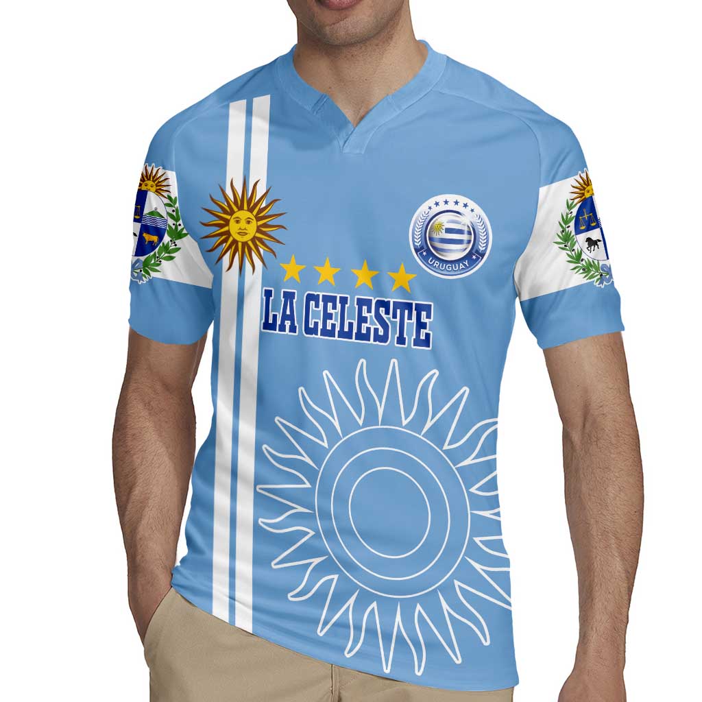 Custom Uruguay Football Rugby Jersey Sun of May The Sky Blue - Wonder Print Shop