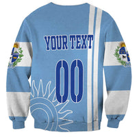 Custom Uruguay Football Sweatshirt Sun of May The Sky Blue - Wonder Print Shop