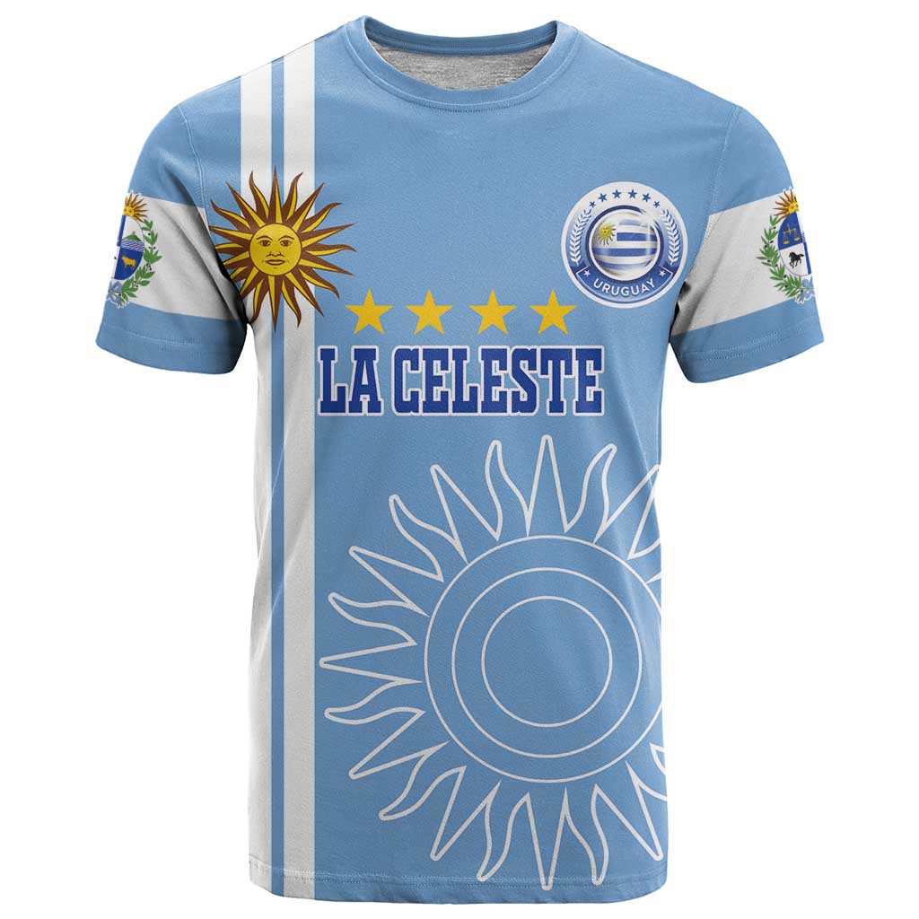 Custom Uruguay Football T Shirt Sun of May The Sky Blue - Wonder Print Shop