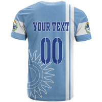 Custom Uruguay Football T Shirt Sun of May The Sky Blue - Wonder Print Shop