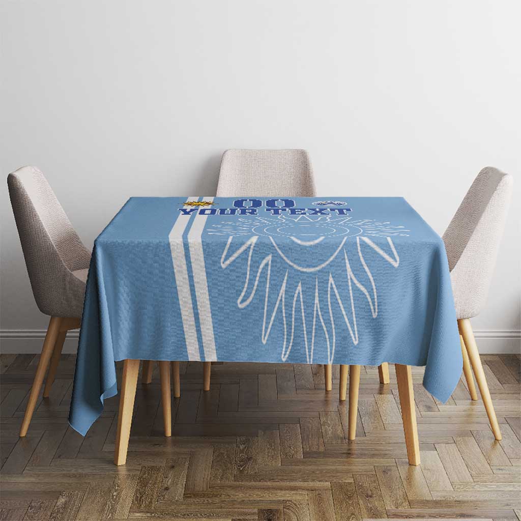 Custom Uruguay Football Tablecloth Sun of May The Sky Blue - Wonder Print Shop