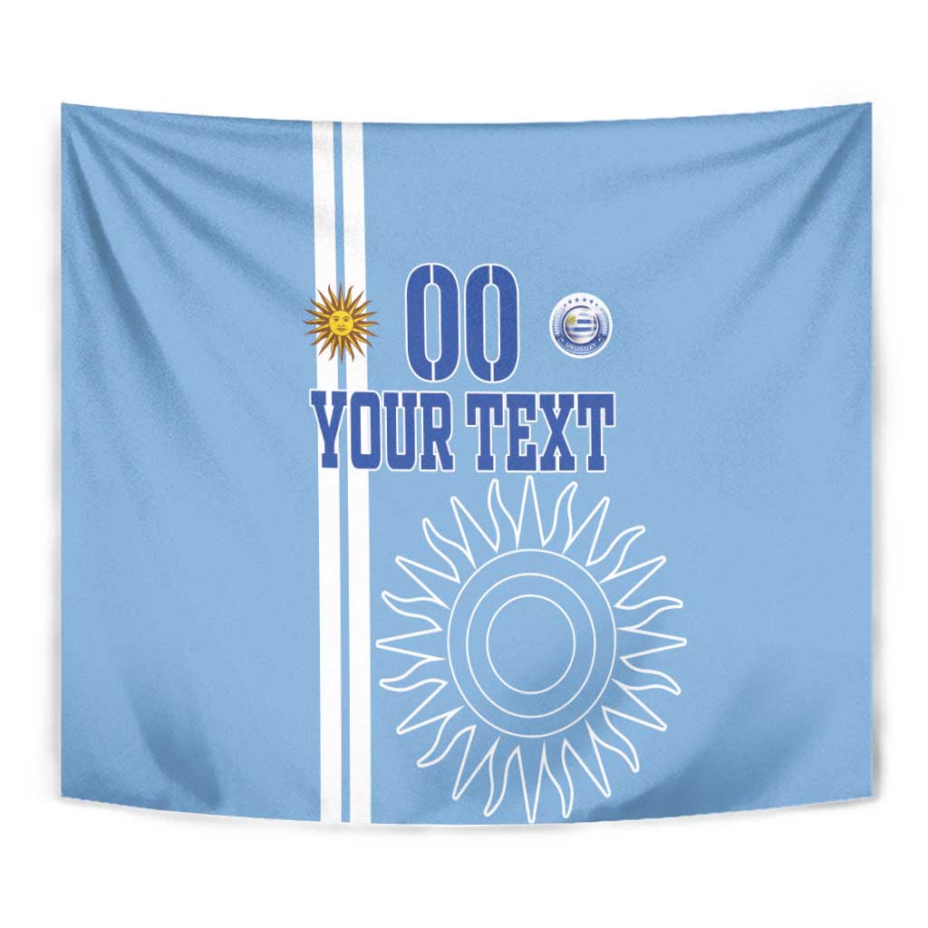 Custom Uruguay Football Tapestry Sun of May The Sky Blue - Wonder Print Shop