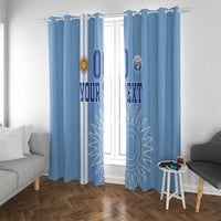 Custom Uruguay Football Window Curtain Sun of May The Sky Blue - Wonder Print Shop