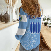 Custom Uruguay Football Women Casual Shirt Sun of May The Sky Blue - Wonder Print Shop