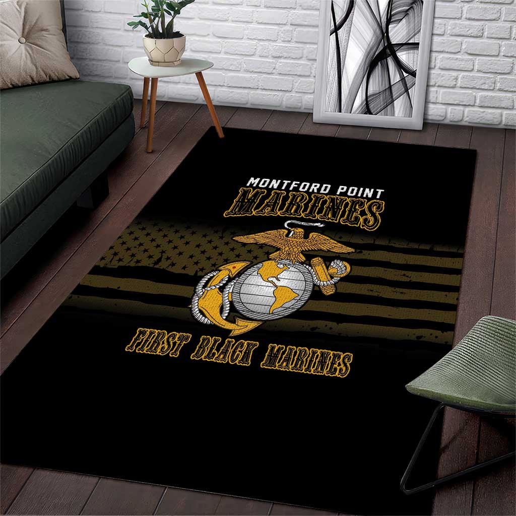 Montford Point Marines Area Rug First Black Marines USMC Military - Wonder Print Shop