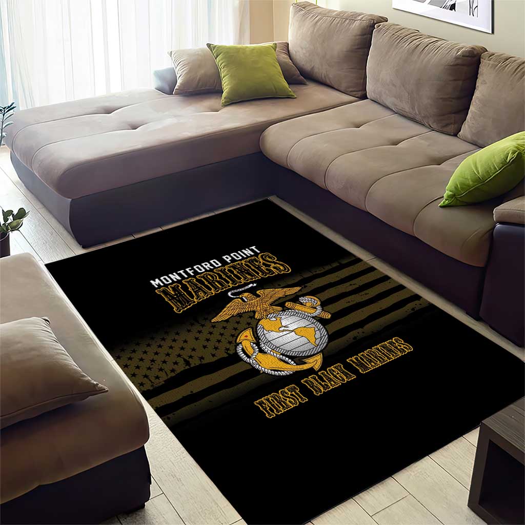 Montford Point Marines Area Rug First Black Marines USMC Military - Wonder Print Shop