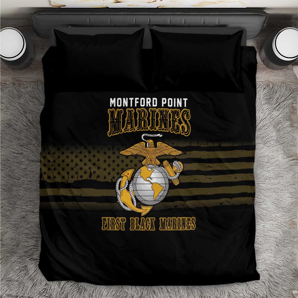 Montford Point Marines Bedding Set First Black Marines USMC Military - Wonder Print Shop