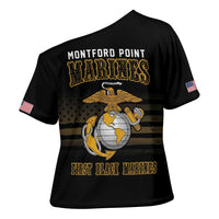 Montford Point Marines Cross Shoulder Shirt First Black Marines USMC Military - Wonder Print Shop
