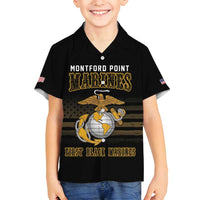 Montford Point Marines Family Matching Long Sleeve Bodycon Dress and Hawaiian Shirt First Black Marines USMC Military - Wonder Print Shop