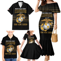 Montford Point Marines Family Matching Mermaid Dress and Hawaiian Shirt First Black Marines USMC Military - Wonder Print Shop