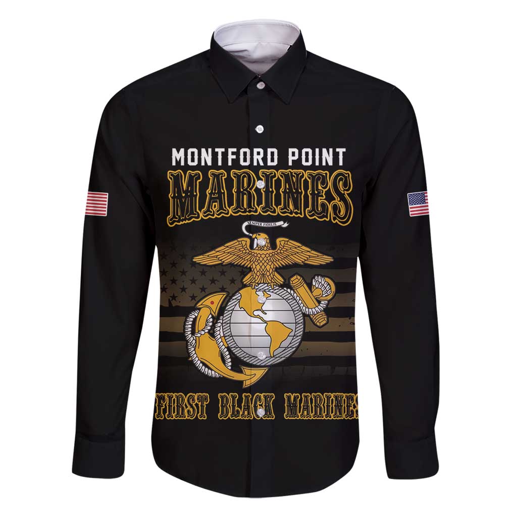 Montford Point Marines Family Matching Mermaid Dress and Hawaiian Shirt First Black Marines USMC Military - Wonder Print Shop
