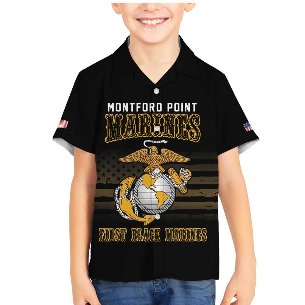 Montford Point Marines Family Matching Mermaid Dress and Hawaiian Shirt First Black Marines USMC Military - Wonder Print Shop
