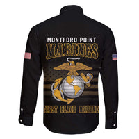 Montford Point Marines Family Matching Off Shoulder Short Dress and Hawaiian Shirt First Black Marines USMC Military - Wonder Print Shop