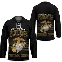Montford Point Marines Hockey Jersey First Black Marines USMC Military - Wonder Print Shop