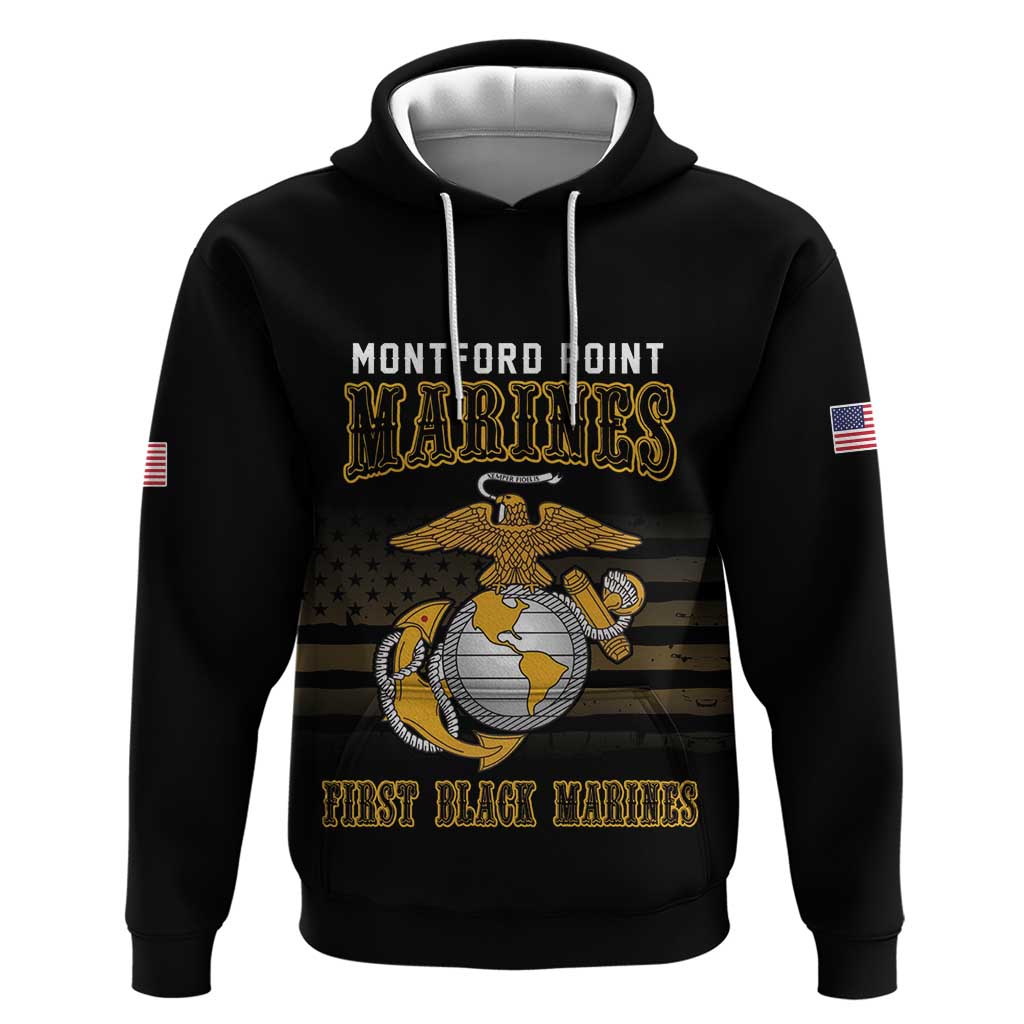 Montford Point Marines Hoodie First Black Marines USMC Military - Wonder Print Shop