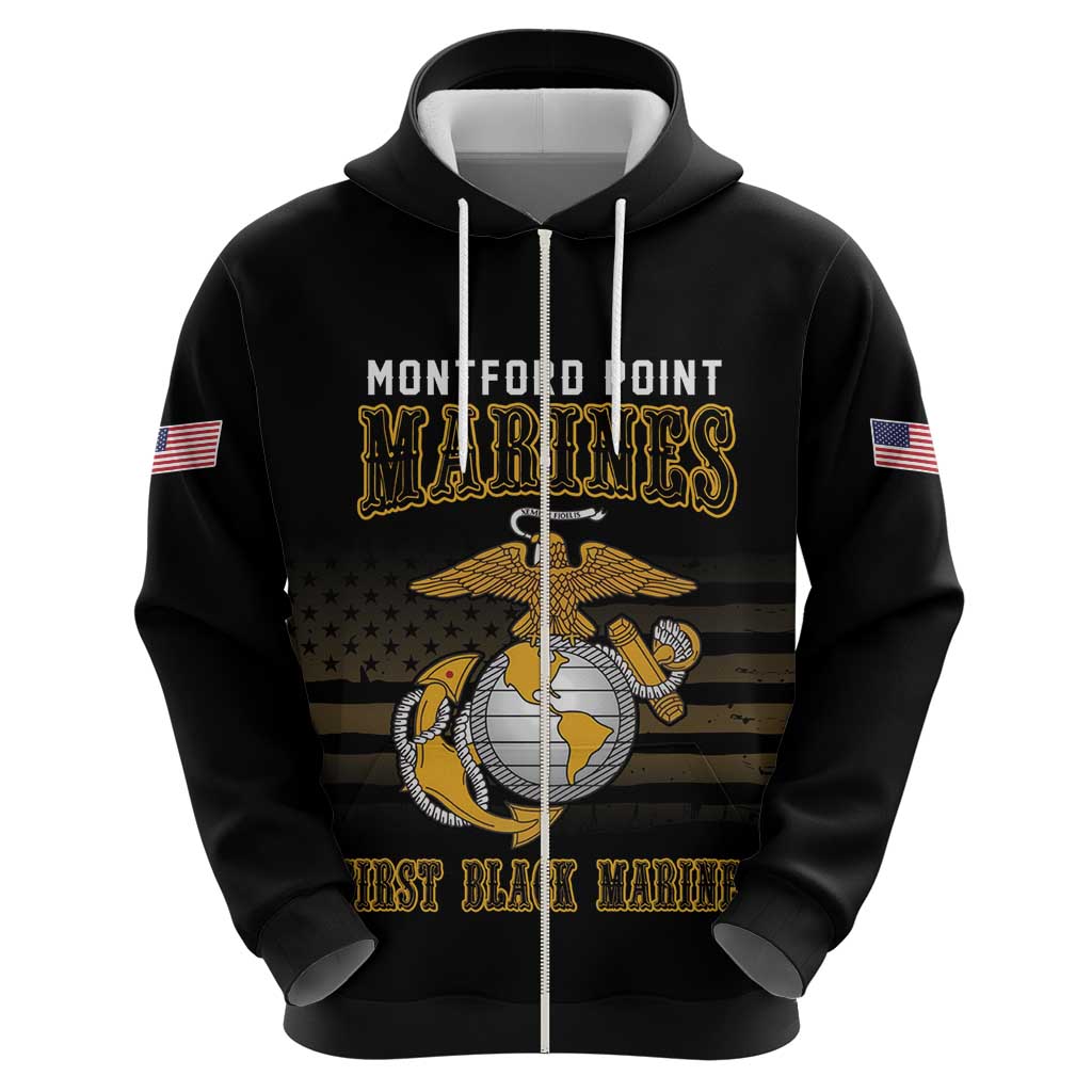 Montford Point Marines Hoodie First Black Marines USMC Military - Wonder Print Shop