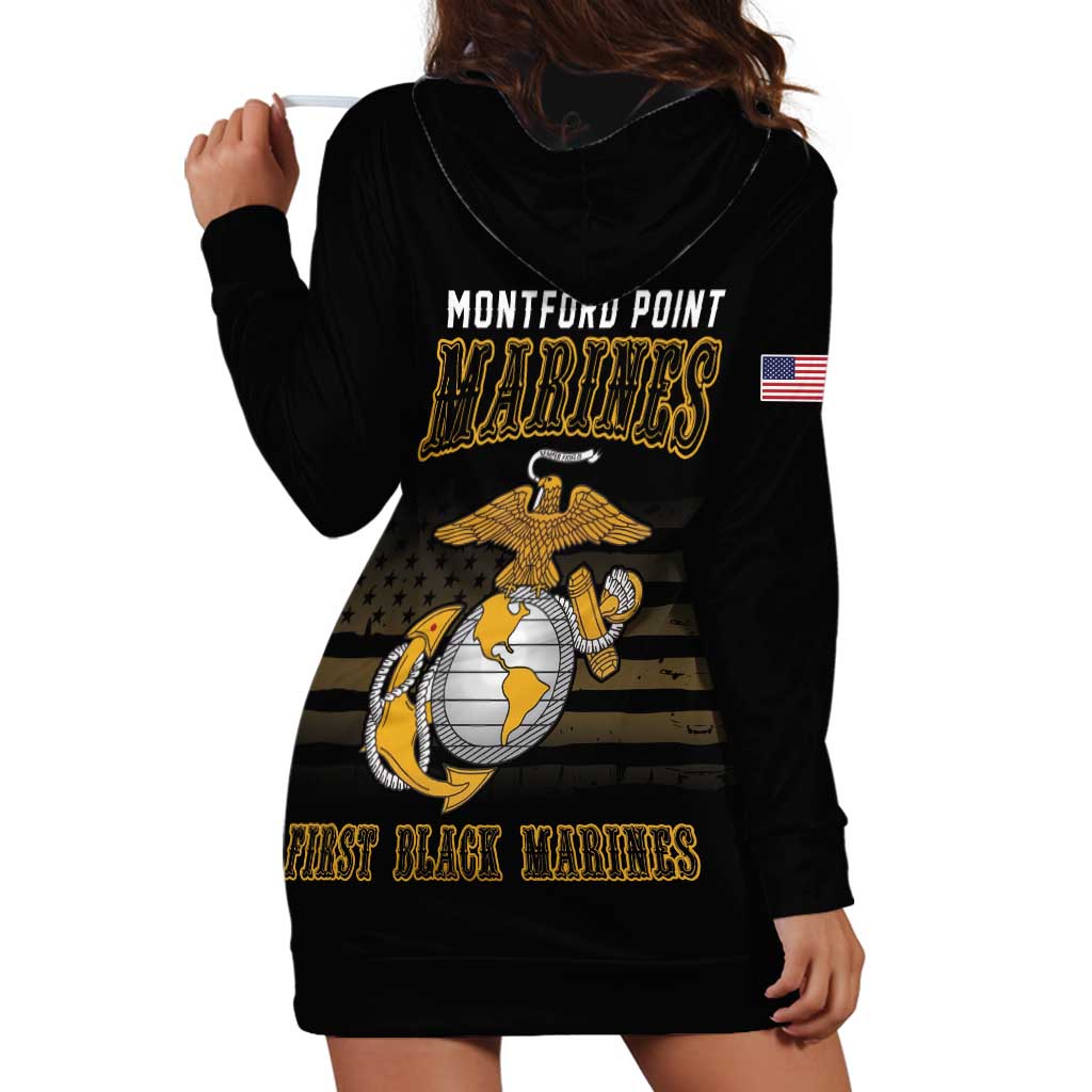 Montford Point Marines Hoodie Dress First Black Marines USMC Military - Wonder Print Shop