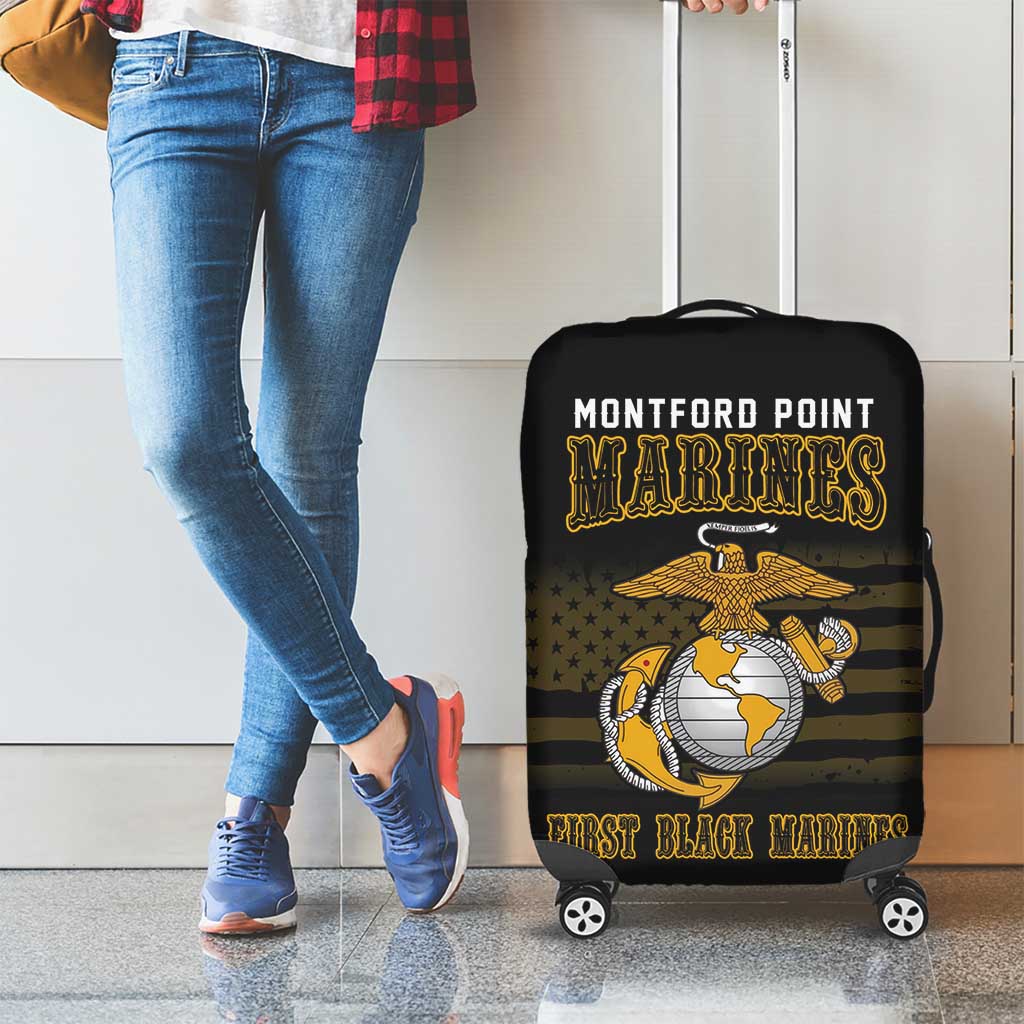 Montford Point Marines Luggage Cover First Black Marines USMC Military - Wonder Print Shop