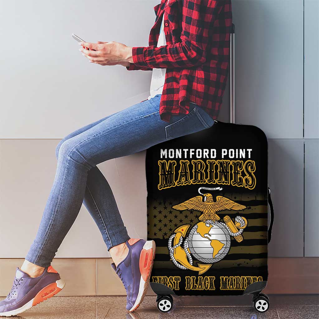 Montford Point Marines Luggage Cover First Black Marines USMC Military - Wonder Print Shop