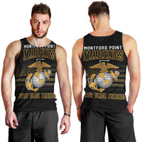 Montford Point Marines Men Tank Top First Black Marines USMC Military - Wonder Print Shop