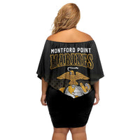 Montford Point Marines Off Shoulder Short Dress First Black Marines USMC Military - Wonder Print Shop