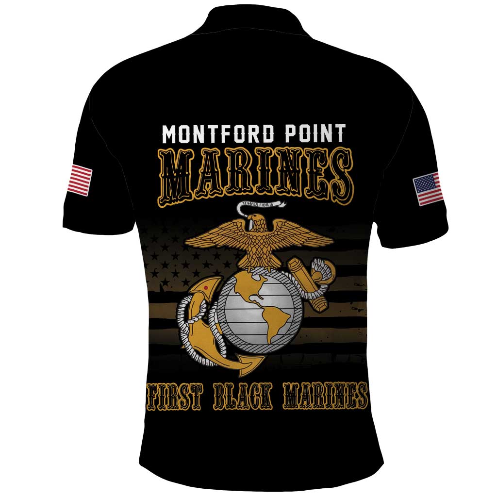 Montford Point Marines Polo Shirt First Black Marines USMC Military - Wonder Print Shop