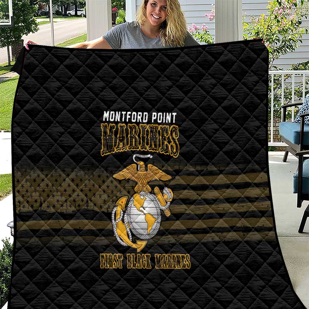 Montford Point Marines Quilt First Black Marines USMC Military - Wonder Print Shop
