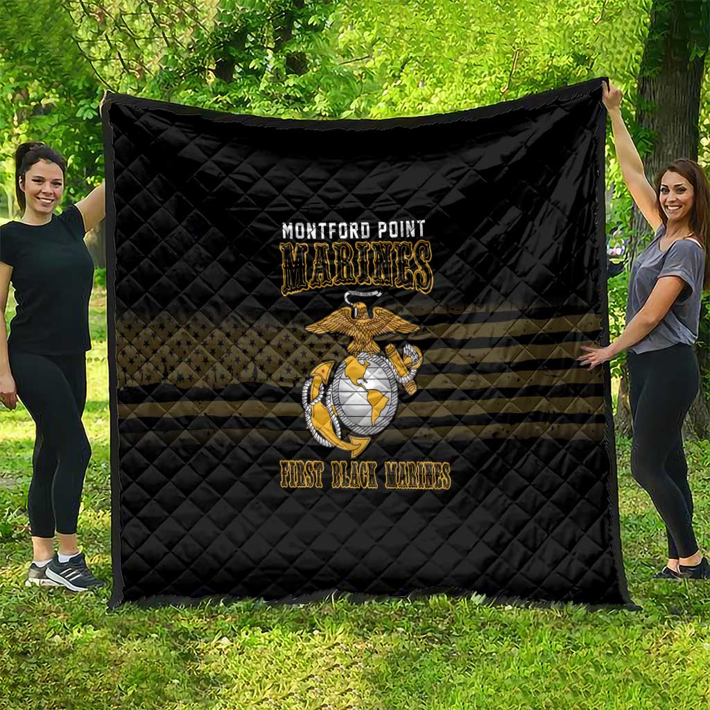 Montford Point Marines Quilt First Black Marines USMC Military - Wonder Print Shop