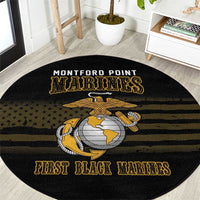 Montford Point Marines Round Carpet First Black Marines USMC Military - Wonder Print Shop