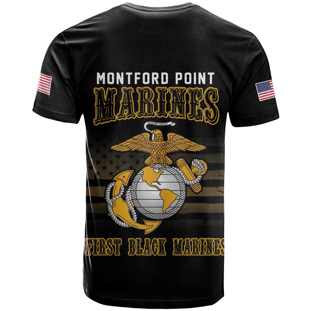Montford Point Marines T Shirt First Black Marines USMC Military - Wonder Print Shop