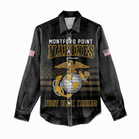 Montford Point Marines Women Casual Shirt First Black Marines USMC Military - Wonder Print Shop