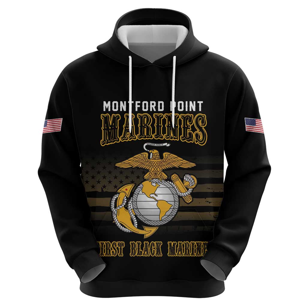 Montford Point Marines Zip Hoodie First Black Marines USMC Military - Wonder Print Shop