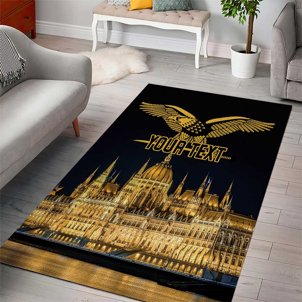 Personalized Hungary Budapest Capital Area Rug Hungarian Turul Bird - Wonder Print Shop