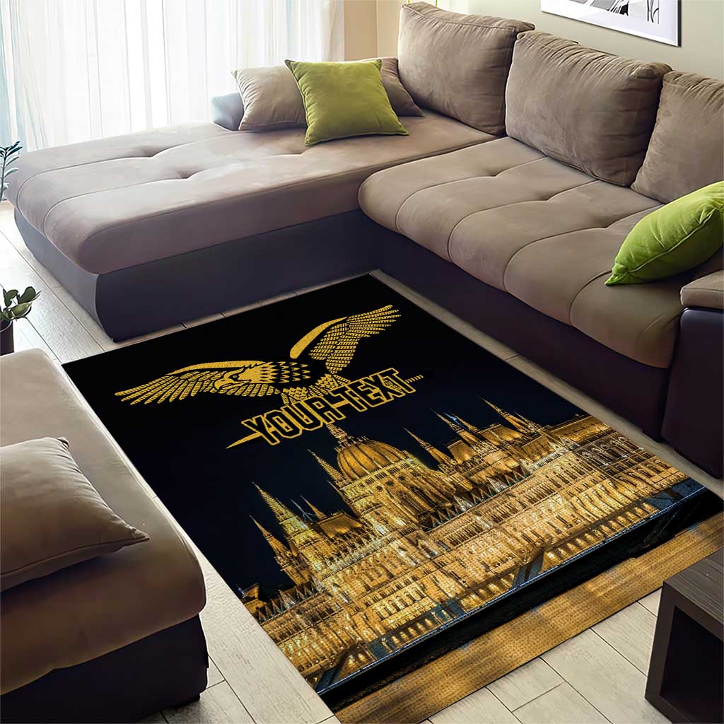 Personalized Hungary Budapest Capital Area Rug Hungarian Turul Bird - Wonder Print Shop