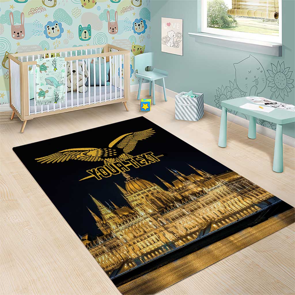 Personalized Hungary Budapest Capital Area Rug Hungarian Turul Bird - Wonder Print Shop