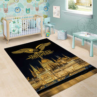 Personalized Hungary Budapest Capital Area Rug Hungarian Turul Bird - Wonder Print Shop