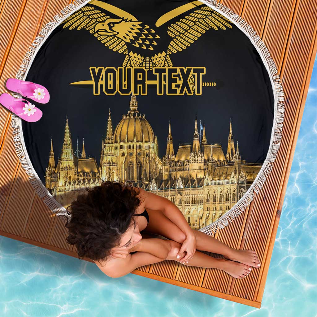 Personalized Hungary Budapest Capital Beach Blanket Hungarian Turul Bird - Wonder Print Shop