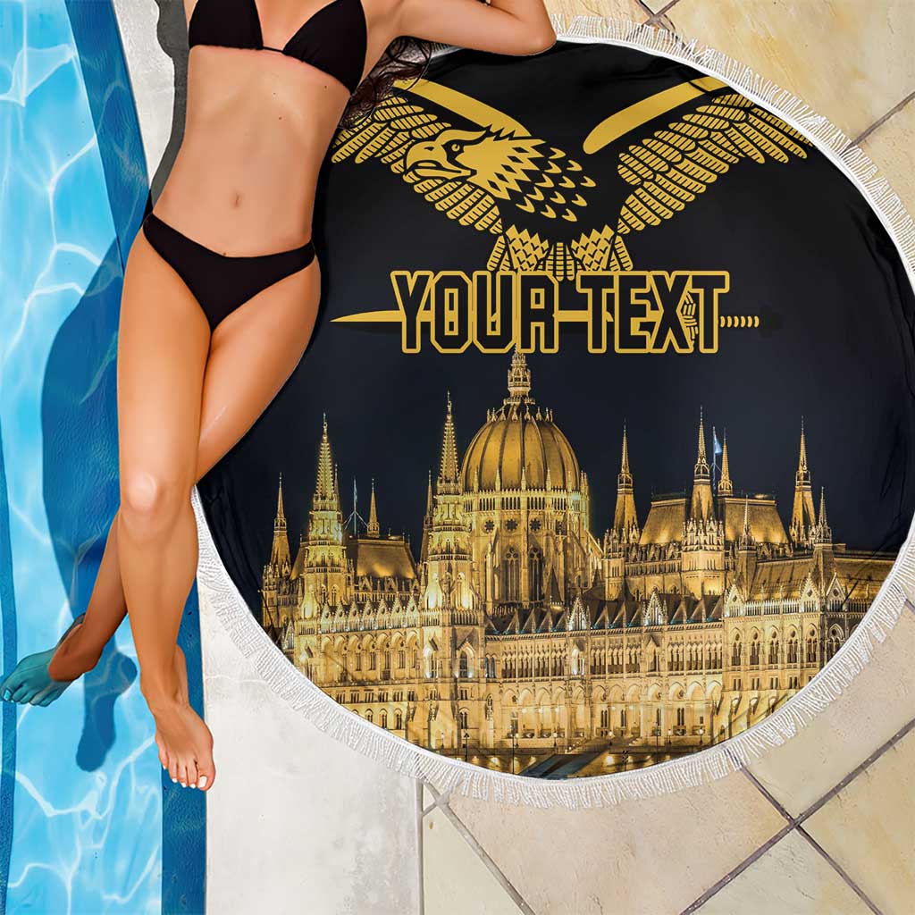Personalized Hungary Budapest Capital Beach Blanket Hungarian Turul Bird - Wonder Print Shop