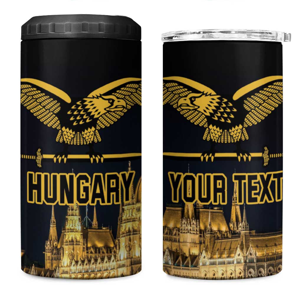 Personalized Hungary Budapest Capita 4 in 1 Can Cooler Tumbler Hungarian Turul Bird - Wonder Print Shop