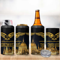 Personalized Hungary Budapest Capita 4 in 1 Can Cooler Tumbler Hungarian Turul Bird - Wonder Print Shop