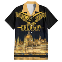 Personalized Hungary Budapest Capital Family Matching Off The Shoulder Long Sleeve Dress and Hawaiian Shirt Hungarian Turul Bird - Wonder Print Shop