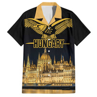 Personalized Hungary Budapest Capital Family Matching Off Shoulder Maxi Dress and Hawaiian Shirt Hungarian Turul Bird - Wonder Print Shop